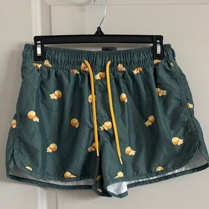 Men’s Swim Shorts with Orange Print